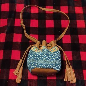 Claire's tassel dre string bucket bag crossbody purse Boho